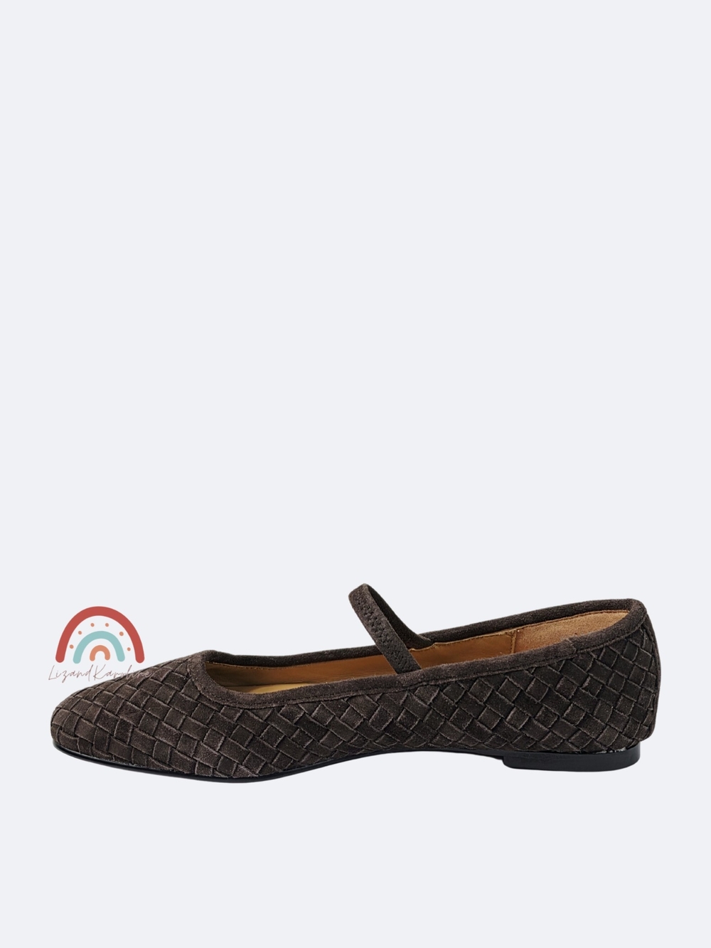 New! Madewell The Greta Ballet Flat in Woven Suede Dark Roast 9.5 - Picture 8 of 16